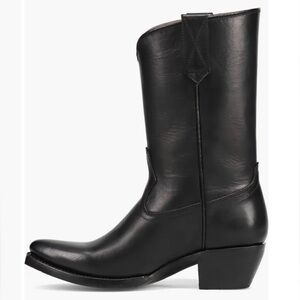 Frye Western Black Pull On SACHA LEATHER BOOTS US 9 NEW